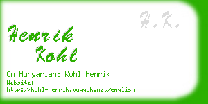 henrik kohl business card